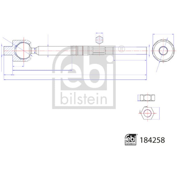 Axiaalgewricht, spoorstang FEBI BILSTEIN 184258