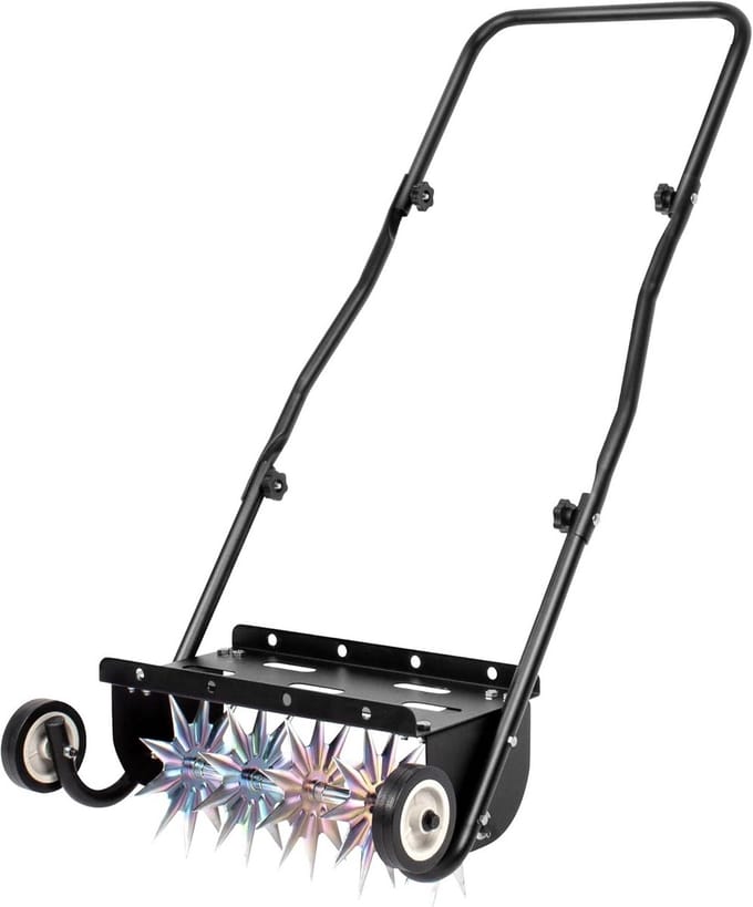 Handmatige Gazonbeluchter 45 cm - Zware Kwaliteit Rol Beluchter met Stalen Handvat