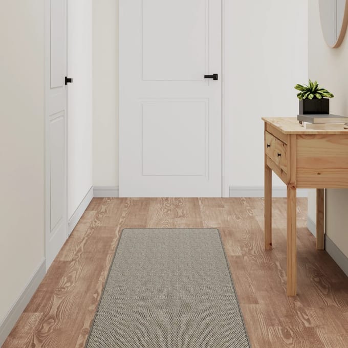 vidaXL - Tapijtloper - 50x250 - cm - sisal-look - platina