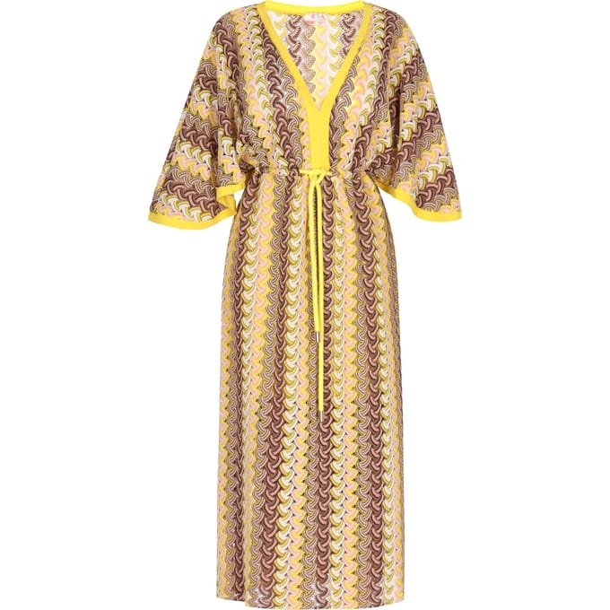 IZIA Jurk Dames Geel veelkleurig