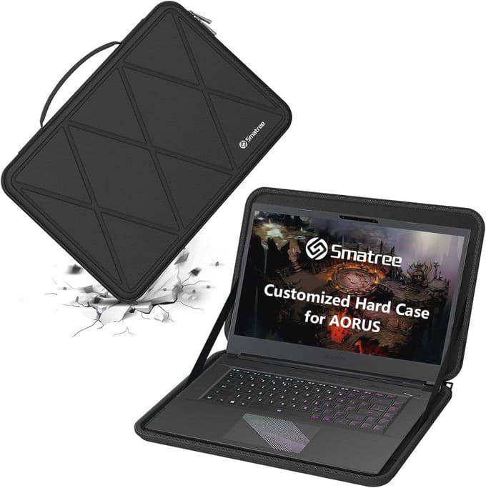 Harde EVA-beschermhoes voor laptops van 15,6 en 16 inch