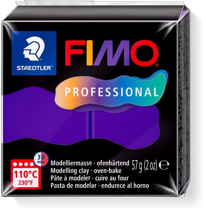 FIMO professional - ovenhardende boetseerklei - blok 57 gr - paars