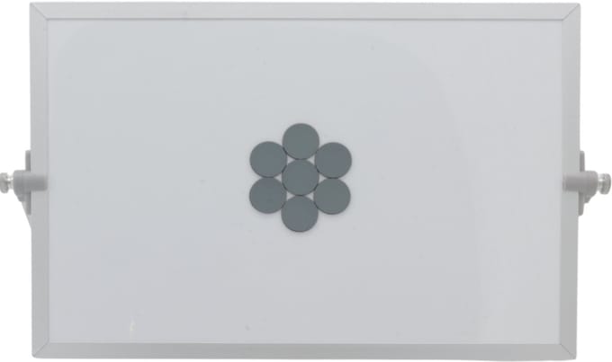 Sam Creative Whiteboard Magneten - Magnetisch Symbool - Cirkel - 2 cm - Grijs - 25 stuks - Whiteboard