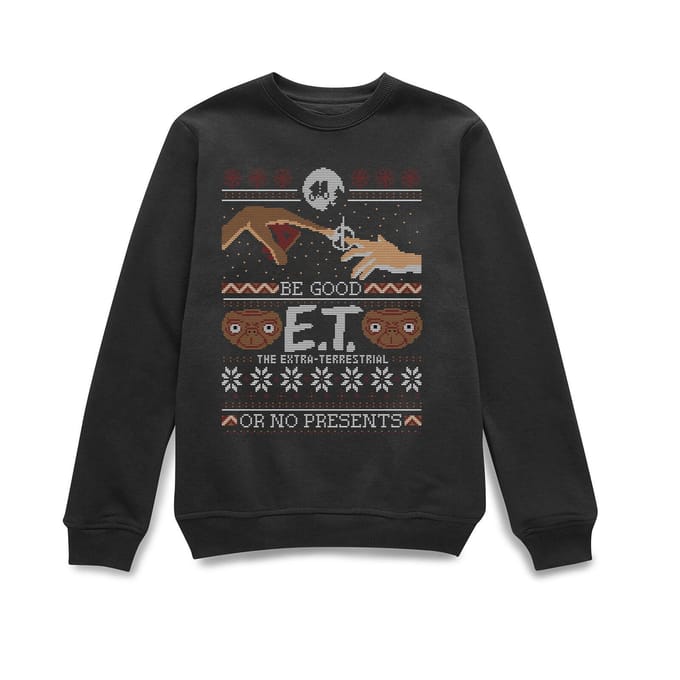 E.T. the Extra-Terrestrial Be Good Or No Presents Kersttrui - Zwart - L