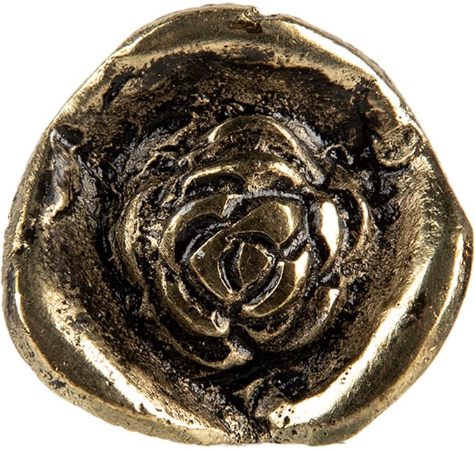 Clayre & Eef Deurknop Bloem Ø 3x3 cm Goudkleurig Metaal