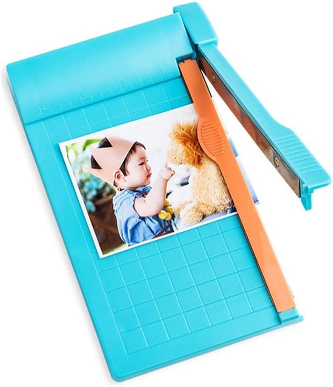 Mini Papiersnijder - Fotocutter Handmatig - Papiercreaties Maken - Compact Ontwerp - 21 cm breed - Grijs