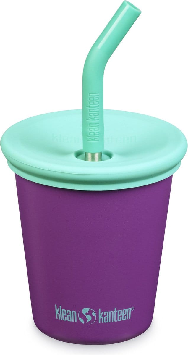 Klean Kanteen Kid - Drinkbeker met Rietjesdeksel - 296ml./ 10oz - sparkling grape - Rietjesbeker