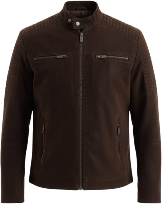 OMBRE Jas - Rits - Effen Bruin S