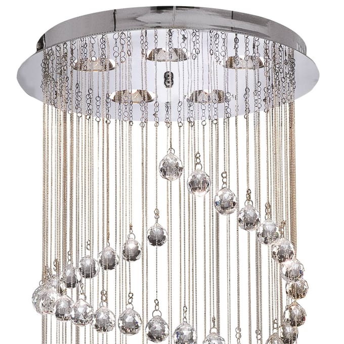 Searchlight Hanglamp Hallway met glaskristalbezetting, 80 cm