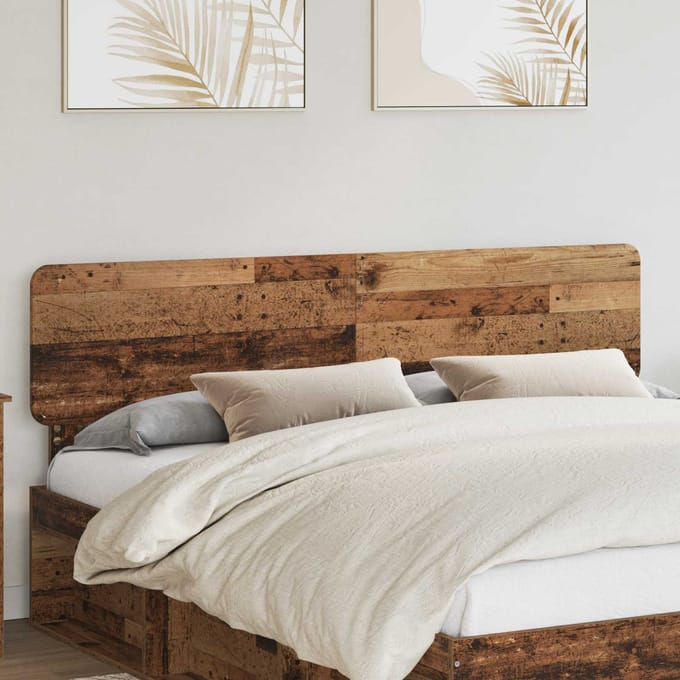 vidaXL - Hoofdbord - Oud - Hout - Bewerkt - hout