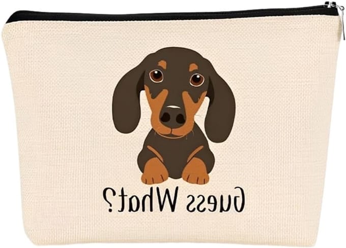 Make-uptas - cartoon-teckel design - draagbare organizer - perfect voor reizen - ShopVlot