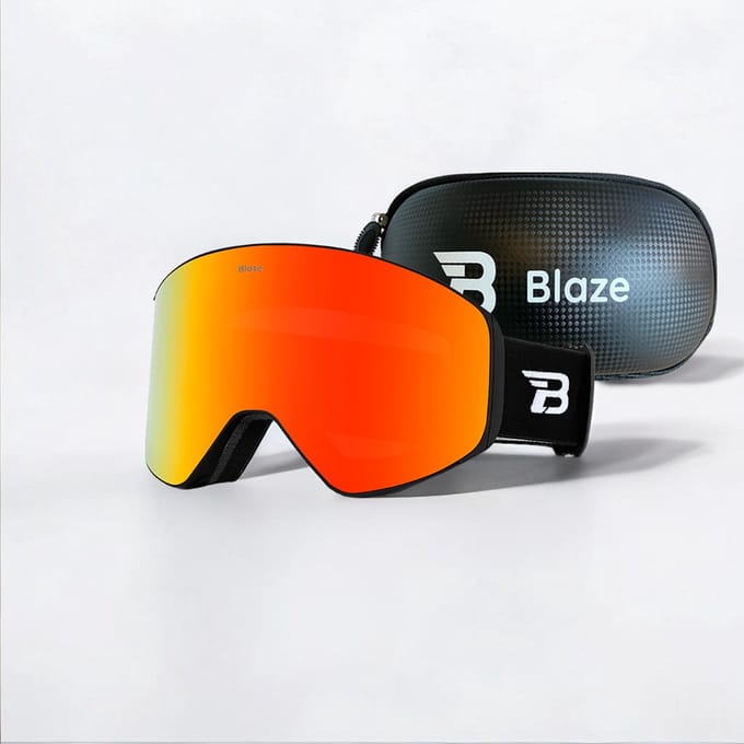 Blaze skibril Firestorm rood/oranje - categorie 2 - dames heren