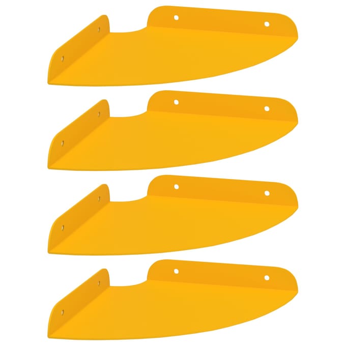 vidaXL - Hoek - Plank - 4 - st - Mosterdgeel - 18 - x - 18 - x - 2 - cm