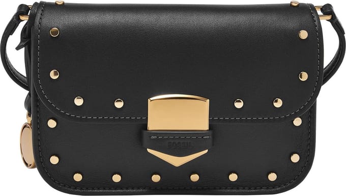 FOSSIL Schoudertas Lennox Flap Crossbody Black Zwart