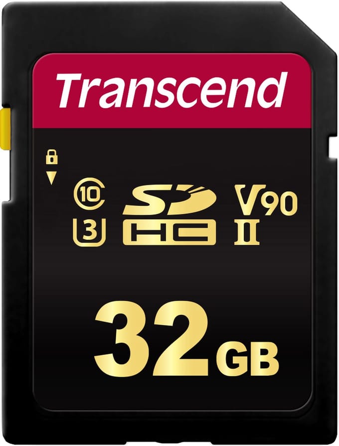 Transcend Premium 700S SDHC-kaart – 32 GB – Class 10, UHS-II, UHS-Class 3, v90 Video Speed Class