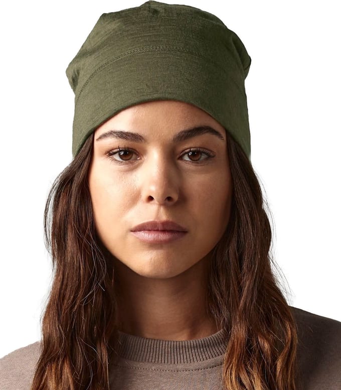 Beechfield Wintermuts Beanie Malmo - legergroen - heren/dames - merino wol - warme wollen mutsen