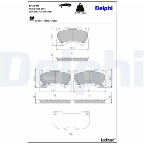 Remblokset DELPHI LP3960