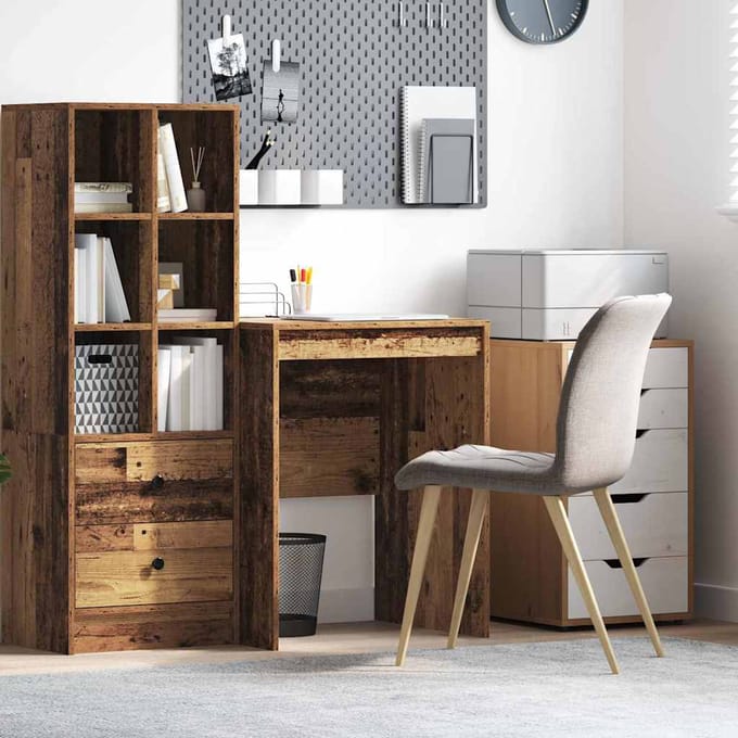 vidaXL - Bureau - Oudhout - 60 - x - 50 - x - 76 - cm