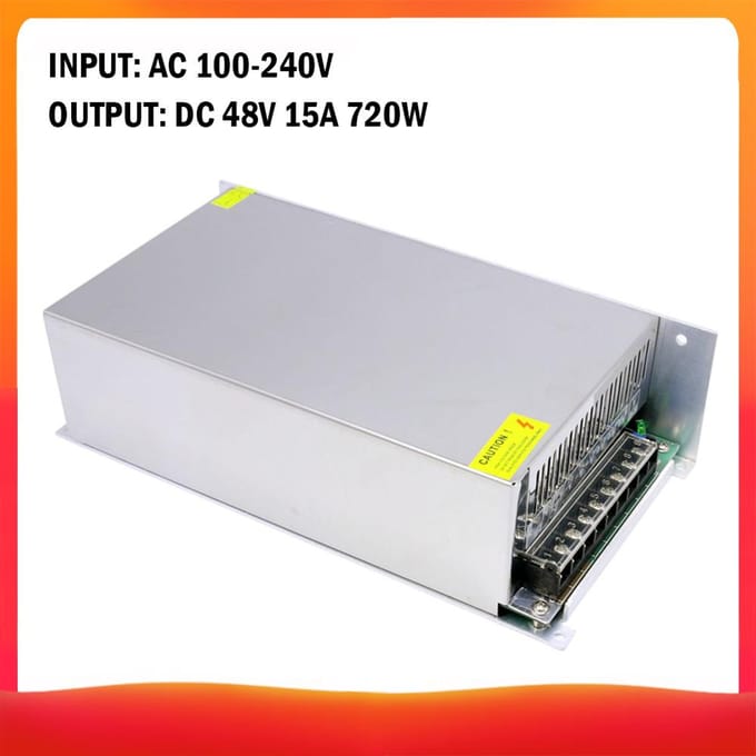 AC 100-240V naar DC 48V 20.8A 1000W spanningstransformator geregeld schakelen DC 48V 15A 720W