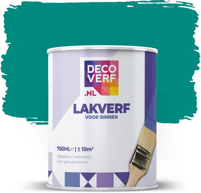 Decoverf lakverf aquagroen, 750ml