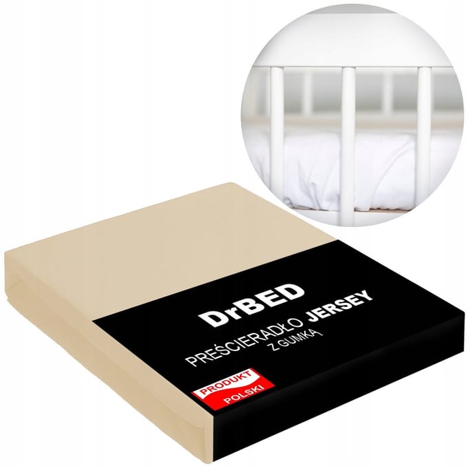 DrBED Jersey - Ledikantlaken - 60x120 - Ademend - Licht Beige