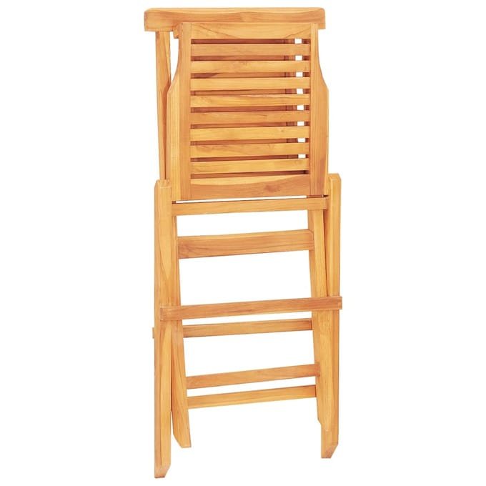 vidaXL - Opklapbare - stoelen, - 8 - stuks, - 47x63x90 - cm, - massief - teakhout