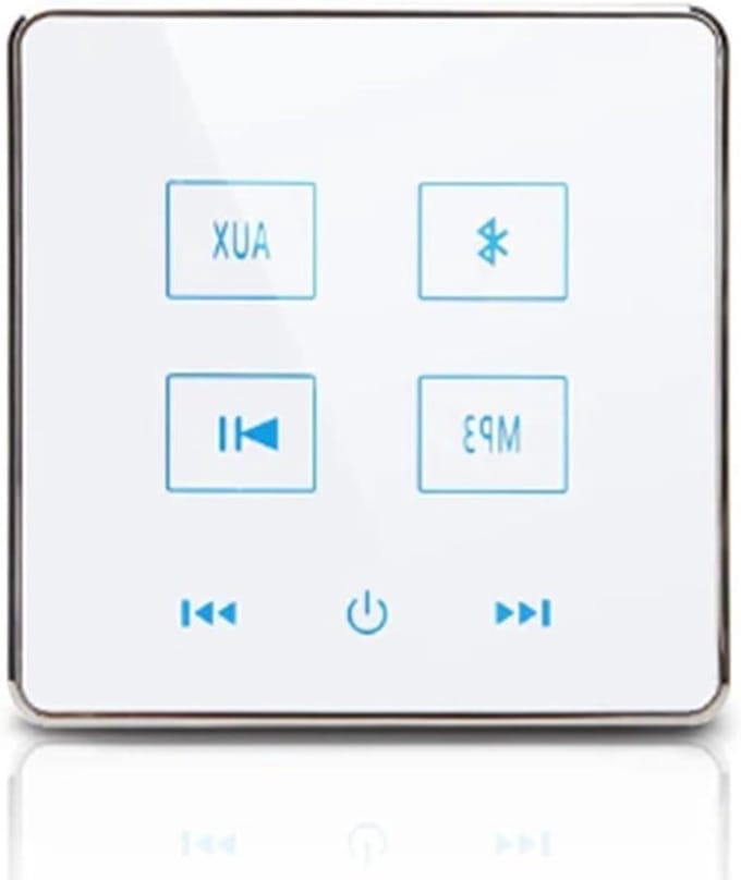 Muurversterker - Muziek Paneel - Thuis Muziek - Touchscreen Bediening - 2x25W - Wit