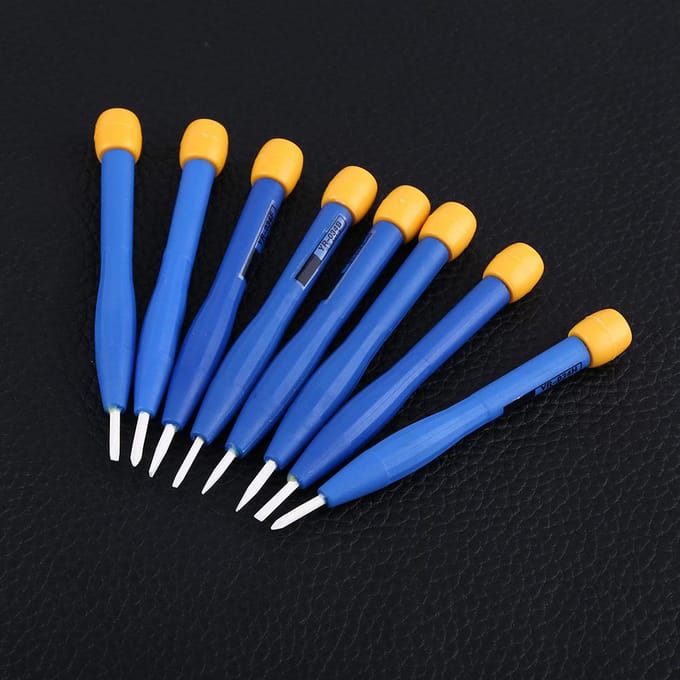 8pcs Adjust Frequency Screwdriver Anti static Plastic Ceramic Set Home Hand Tools Useful New wit
