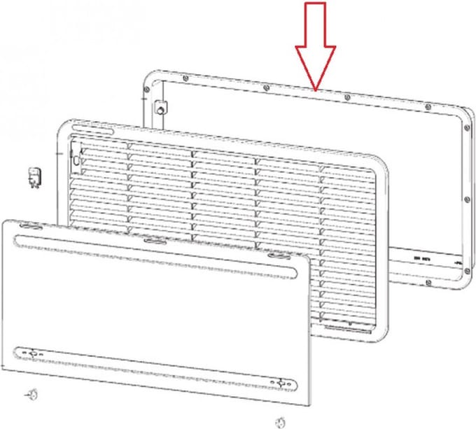 Dometic Inbouwframe Wit LS 330