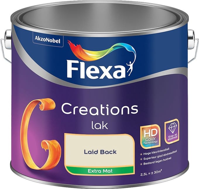 Flexa - Creations Lak Extra Mat - Laid Back - Mengverf - 2,5 L