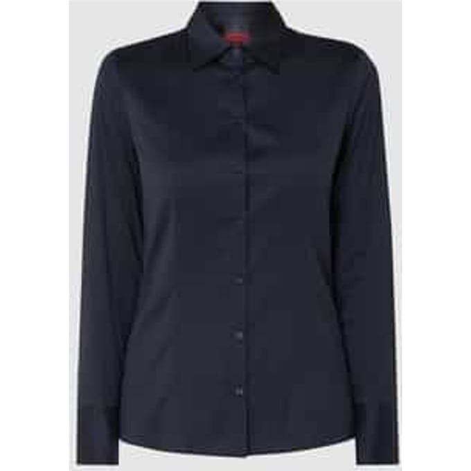 Overhemdblouse met 3-knoopsmanchetten, model 'The Fitted'