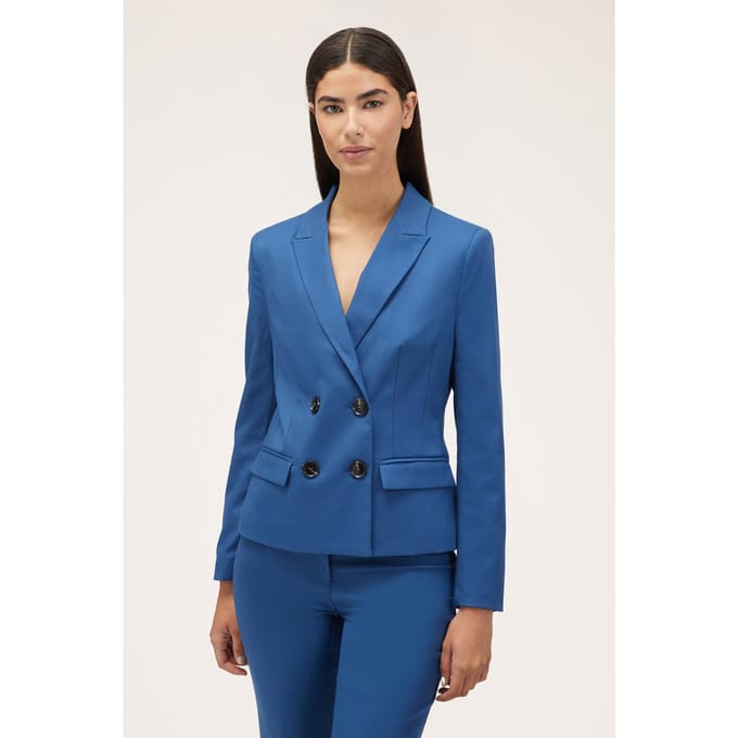 Motivi Polyviscose Double-breasted Jacket Blue Taglia: 44 | Blazers Outlet | Donna | Blu