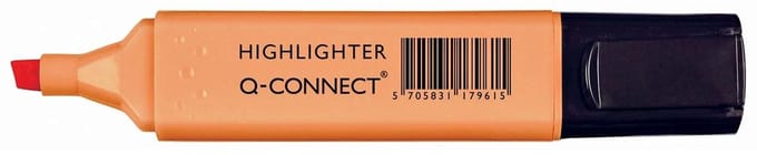 Q-CONNECT markeerstift pastel | oranje