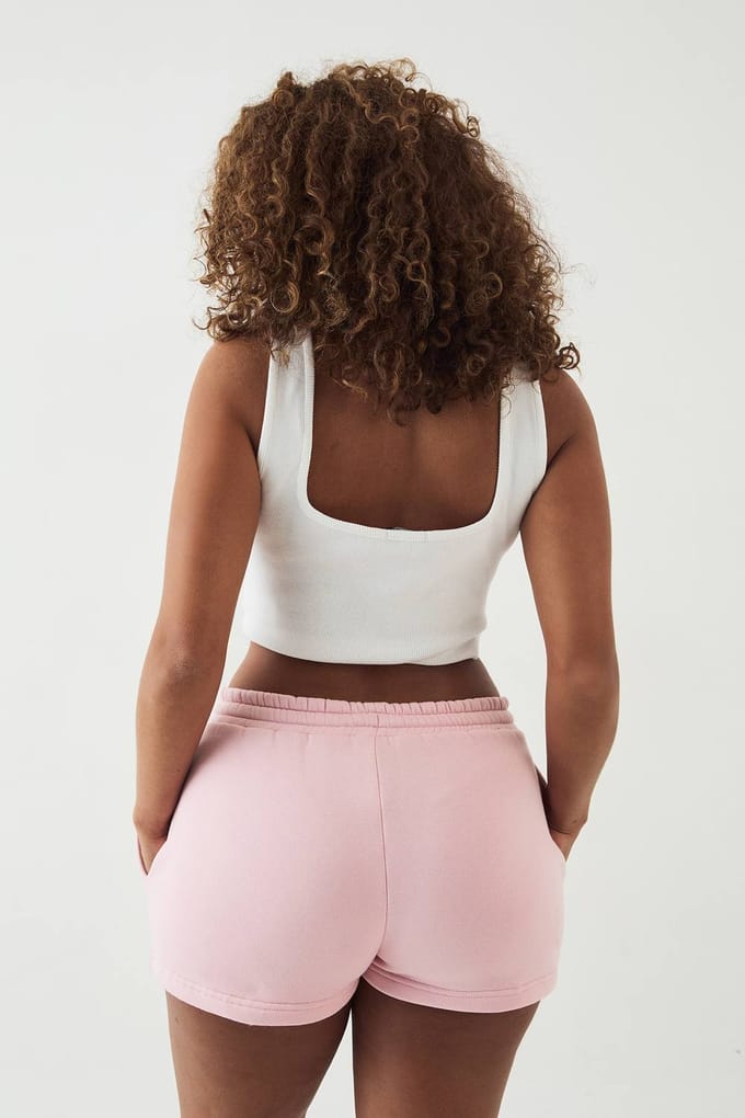 Dames Dsgn Studio Applique Sweat Short | Roze | Maat: 3XL