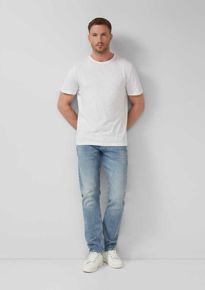 regular fit tapered jeans van katoenmix model 'MAURO'