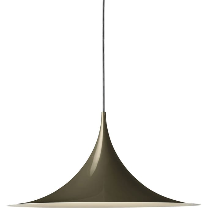 Gubi Hanglamp Semi, Ø 47 cm, glanzend cacaobruin