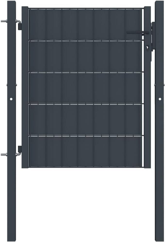 Tuindeur 100x101cm PVC Staal Antraciet