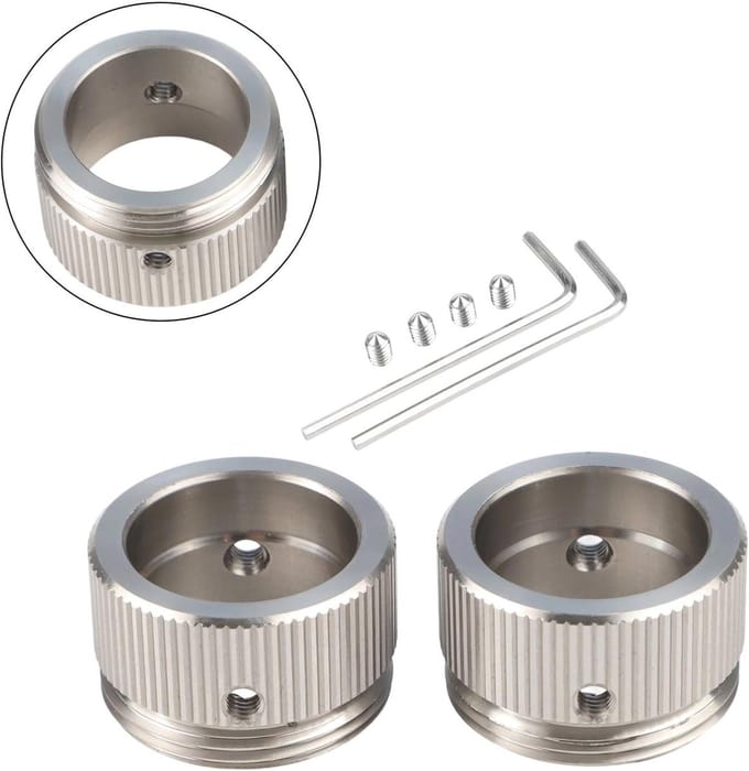Radiator Ventiel Adapters - Klepadapters - Verwarming Installeren - 304 RVS Constructie - M30 x 1.5 - Zilver