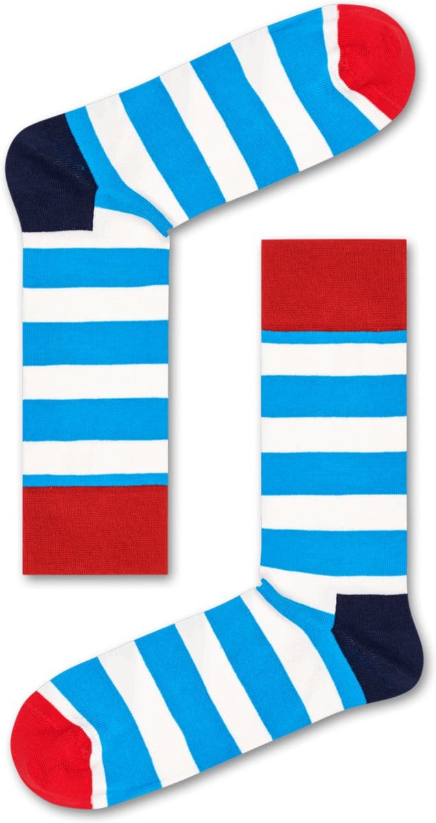 Happy Socks Stripe Sokken - Blauw - Maat 41-46