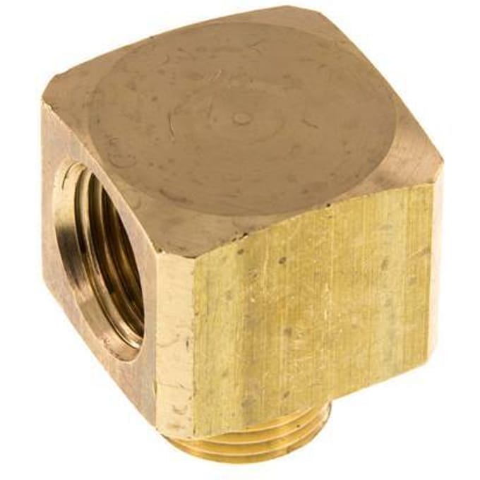 90° L-Koppeling G3/8'' Buitendraad X Binnendraad Messing 16bar