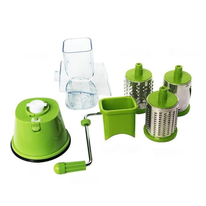 Trancheuse Mandoline ronde mignonne coupe-légumes trancheuse manuelle râpe lames en acier inoxydable cuisine beige
