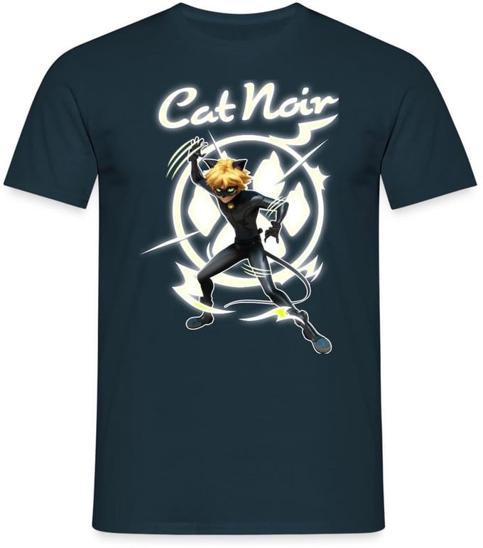 Miraculous Cat Noir Adrien Superheld T-Shirt Heren
