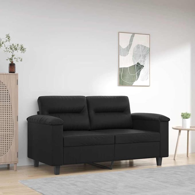 vidaXL - Tweezitsbank - 120 - cm - kunstleer - zwart
