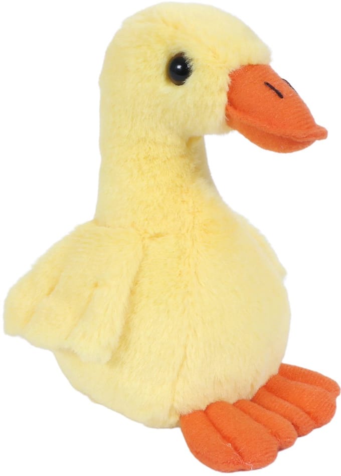 PIA Soft Toys - Pluche Knuffeldier - Eendje geel - 12 cm