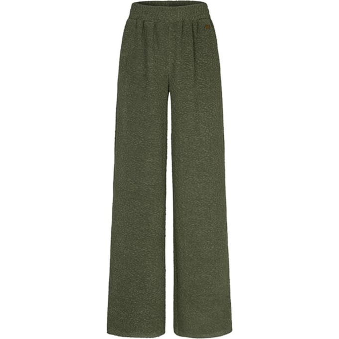 Lofty Manner groene dames broek   Relaxed Fit   Structuur patroon   Elastische boord   Regular waist Groen S