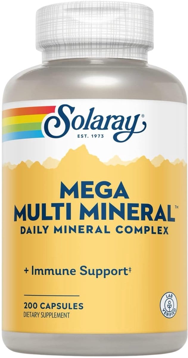 Solaray Mega-Multi-Mineral - 200 capsules
