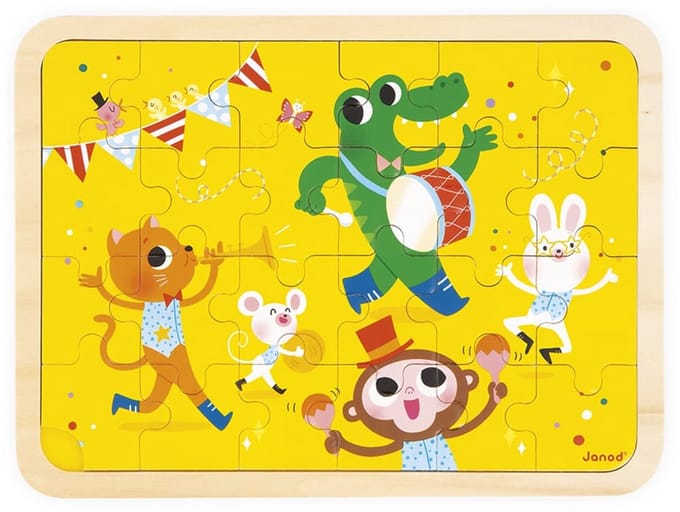 Janod - Houten puzzel - Het is feest - 24 stukjes