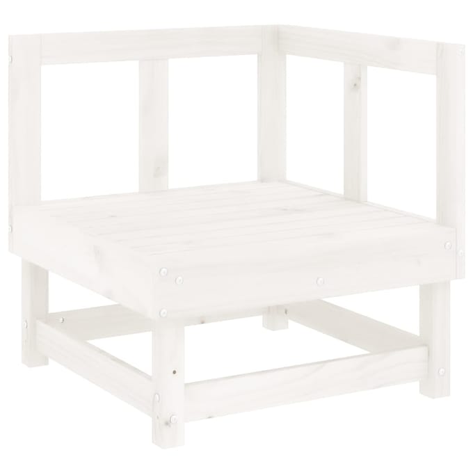 vidaXL - 7-delige - Loungeset - massief - grenenhout - wit