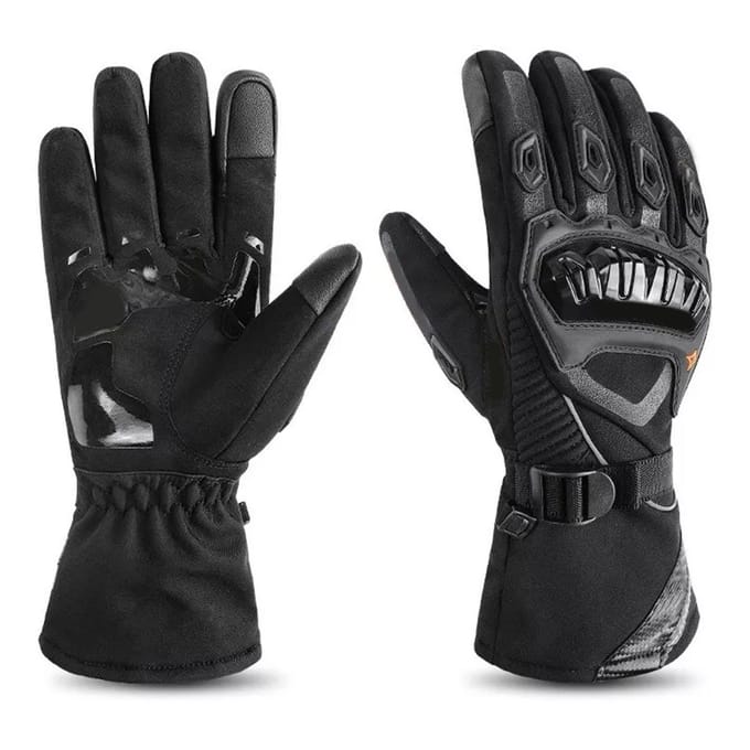 Motorhandschoenen Touchscreen Harde Knokkel Waterdicht Valbestendig Powersports Racehandschoenen black