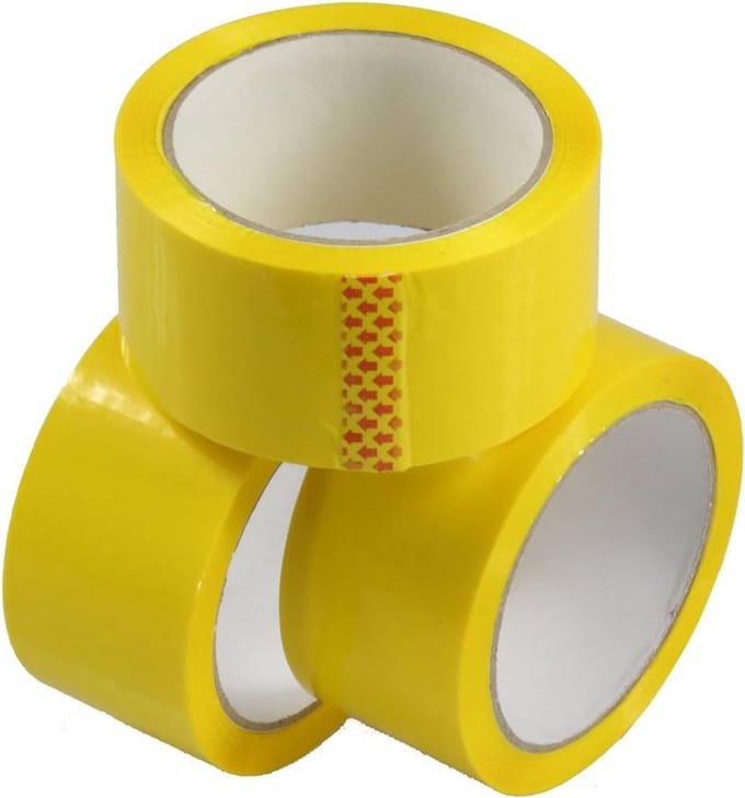 Verpakkingstape 48 mm x 66 m in Geel - Voordelig Grootverpakking